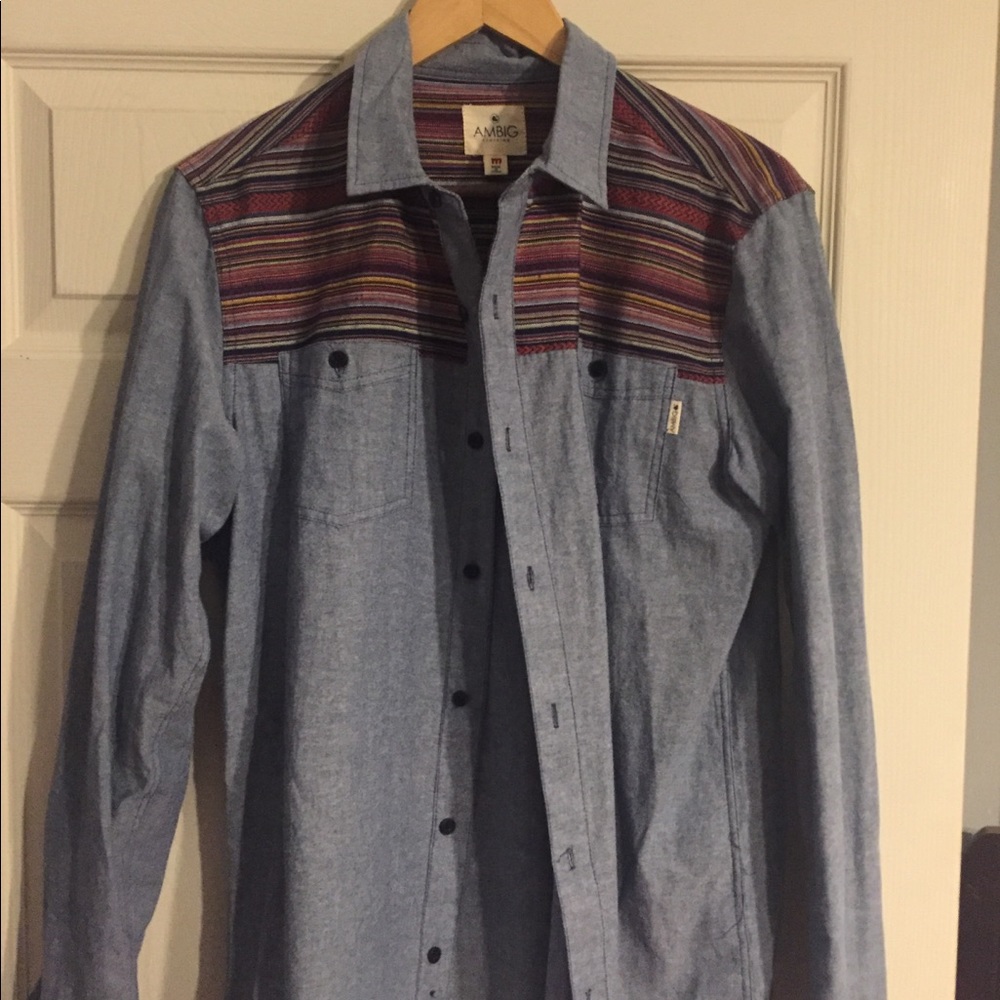 Denim Shirt w/Stitching